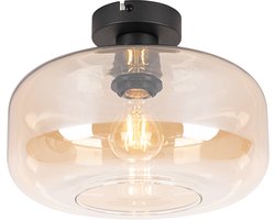 QAZQA bizle - Art Deco Plafondlamp - 1 lichts - Ø 28 cm - Beige - Woonkamer | Slaapkamer | Keuken