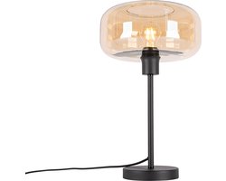 QAZQA bizle - Art Deco Tafellamp - 1 lichts - H 46 cm - Beige - Woonkamer | Slaapkamer | Keuken