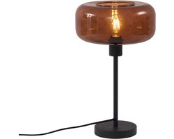 QAZQA bizle - Retro Tafellamp - 1 lichts - H 46 cm - Brons - Woonkamer | Slaapkamer | Keuken