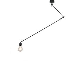 QAZQA blitz - Moderne Verstelbare hanglamp - 1 lichts - L 100 mm - Zwart - Woonkamer