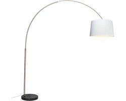 QAZQA Booglamp XXL - Staande booglamp - 1 lichts - H 2470 mm - Staal