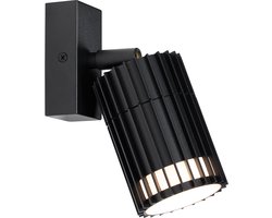 QAZQA boris - Design Wandlamp voor buiten - 1 lichts - Ø 7 cm - Zwart - Buitenverlichting