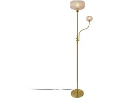 QAZQA brianna - Design Vloerlamp | Staande Lamp - 1 lichts - H 180 cm - Messing - Woonkamer