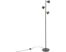 QAZQA buell fl - Vloerlamp - 3 lichts - H 1500 mm - Zwart