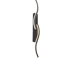 QAZQA bummy - Design LED Wandlamp voor binnen - 2 lichts - D 5 cm - Zwart - Woonkamer | Slaapkamer | Keuken