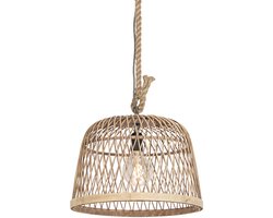 QAZQA calamus - Landelijke Hanglamp - 1 lichts - Ø 400 mm - Beige - Woonkamer | Slaapkamer | Keuken