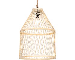 QAZQA calamus - Landelijke Hanglamp voor buiten - 1 lichts - Ø 40 cm - Naturel - Buitenverlichting