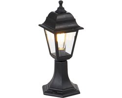 QAZQA capital - Klassieke Staande Buitenlamp | Staande Lamp voor buiten - 1 lichts - H 415 mm - Zwart - Buitenverlichting