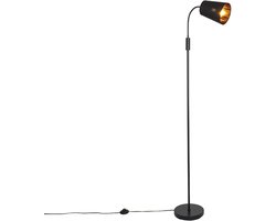 QAZQA carmen - Moderne Vloerlamp | Staande Lamp - 1 lichts - H 150 cm - Zwart - Woonkamer | Slaapkamer | Keuken