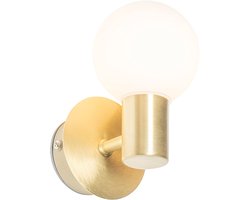 QAZQA cederic - Moderne Wandlamp voor binnen voor badkamer - 1 lichts - D 114 mm - Goud/messing -