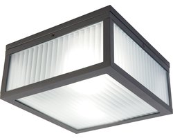 QAZQA charlois - Moderne Dimbare LED Smart Plafondlamp incl. wifi met Dimmer voor buiten - 2 lichts - L 24 cm - Zwart - Buitenverlichting