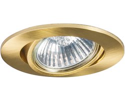 QAZQA cisco - Moderne Inbouwspot - 1 lichts - Ø 90 mm - Goud/messing - Woonkamer | Slaapkamer | Keuken