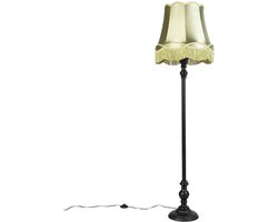 QAZQA classico - Klassieke Vloerlamp | Staande Lamp met kap - 1 lichts - H 1660 mm - Groen - Woonkamer | Slaapkamer | Keuken