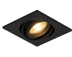 QAZQA club - Moderne Inbouwspot - 1 lichts - L 10 cm - Zwart - Woonkamer | Slaapkamer | Keuken