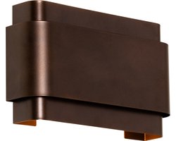 QAZQA coen - Industriele Wandlamp Up Down voor binnen - 2 lichts - D 8 cm - Brons - Industrieel - Woonkamer | Slaapkamer | Keuken