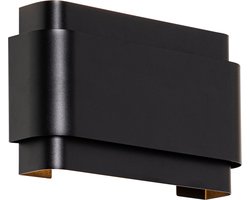 QAZQA coen - Industriele Wandlamp Up Down voor binnen - 2 lichts - D 8 cm - Zwart - Industrieel - Woonkamer | Slaapkamer | Keuken