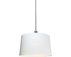 QAZQA Combi - Moderne Hanglamp met kap - 1 lichts - Ø 450 mm - Wit - Woonkamer | Slaapkamer | Keuken