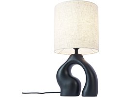 QAZQA dahlia - Japandi Tafellamp - 1 lichts - H 44.5 cm - Zwart - Woonkamer | Slaapkamer