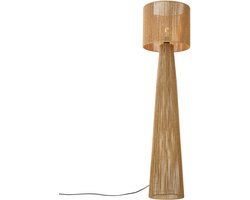 QAZQA dart - Japandi Vloerlamp | Staande Lamp - 1 lichts - H 145 cm - Naturel - Woonkamer