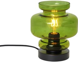 QAZQA denise - Retro Tafellamp - 1 lichts - H 210 mm - Groen - Woonkamer | Slaapkamer | Keuken