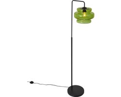QAZQA denise - Retro Vloerlamp | Staande Lamp - 1 lichts - H 153 cm - Groen - Woonkamer | Slaapkamer | Keuken