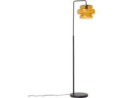 QAZQA denise - Retro Vloerlamp | Staande Lamp - 1 lichts - H 153 cm - Oranje - Woonkamer | Slaapkamer | Keuken