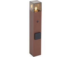 QAZQA denmark - Industriele Staande Buitenlamp | Staande Lamp voor buiten - 1 lichts - H 50 cm - Roestbruin - Industrieel - Buitenverlichting