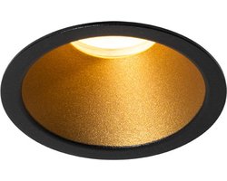 QAZQA dept - Moderne Inbouwspot - 1 lichts - Ø 6.5 cm - Zwart Goud - Woonkamer | Slaapkamer | Keuken