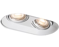 QAZQA dept - Moderne Inbouwspot - 2 lichts - L 27 cm - Wit - Woonkamer | Slaapkamer | Keuken