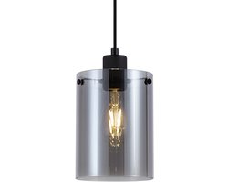 QAZQA domo - Hanglamp - 1 lichts - Ø 15 cm - Zwart - Woonkamer | Slaapkamer | Keuken