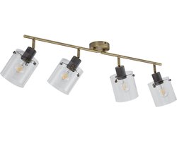 QAZQA domo - Moderne Plafondlamp - 4 lichts - L 83 cm - Brons - Woonkamer | Slaapkamer | Keuken