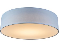 QAZQA drum led - Moderne LED Plafondlamp - 1 lichts - H 125 mm - Blauw - Woonkamer | Slaapkamer | Keuken