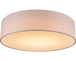 QAZQA drum led - Moderne LED Plafondlamp - 1 lichts - Ø 400 mm - Roze - Woonkamer | Slaapkamer | Keuken