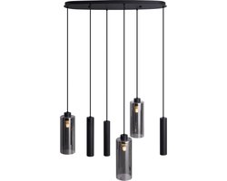 QAZQA duplantis - Moderne Vloerlamp | Staande Lamp - 3 lichts - L 83.7 cm - Zwart - Woonkamer | Slaapkamer | Keuken