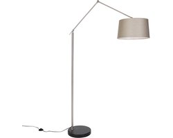 QAZQA editor - Moderne Vloerlamp | Staande Lamp met kap - 1 lichts - H 1908 mm - Taupe - Woonkamer | Slaapkamer
