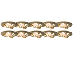 QAZQA edu led - Inbouwspot - 1 lichts - Ø 8.2 cm - Goud/messing