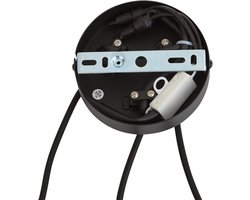 Qazqa eettafel retro hanglamp - Monti - rood, rond, 3-lichts, 86cm, ideaal als eettafellamp en woonkamer lamp