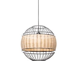 QAZQA emir - Oosterse Hanglamp - 1 lichts - Ø 38 cm - Zwart - Woonkamer | Slaapkamer | Keuken
