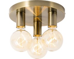 QAZQA facil - Moderne Plafondlamp - 3 lichts - Ø 25 cm - Brons - Woonkamer | Slaapkamer | Keuken
