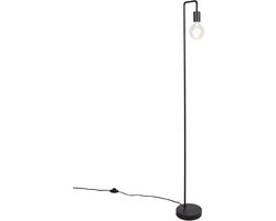 QAZQA facil - Moderne Vloerlamp | Staande Lamp - 1 lichts - H 1450 mm - Zwart - Woonkamer | Slaapkamer | Keuken