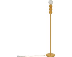 QAZQA fedde - Retro Vloerlamp | Staande Lamp - 1 lichts - H 150 cm - Geel - Woonkamer | Slaapkamer | Keuken