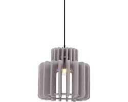 QAZQA felt - Retro Hanglamp - 1 lichts - Ø 31 cm - Taupe - Woonkamer | Slaapkamer | Keuken