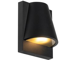 QAZQA femke - Industriele Wandlamp voor buiten - 1 lichts - D 9.4 cm - Zwart - Industrieel - Buitenverlichting
