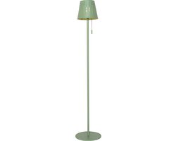 QAZQA ferre - Design Dimbare LED Draadloze Oplaadbare Vloerlamp USB | Staande Lamp met Dimmer met Solar | Zonne energie - 1 lichts - H 94 cm - Groen - Buitenverlichting