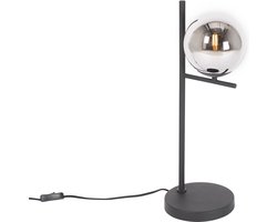 QAZQA flore - Design Tafellamp - 1 lichts - H 52 cm - Zwart - Woonkamer | Slaapkamer | Keuken