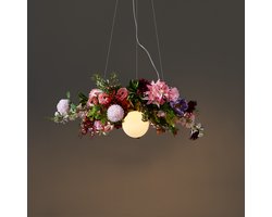 QAZQA flower power - Bohemian Plafondlamp - 1 lichts - Ø 55 cm - Multicolor - Woonkamer | Slaapkamer | Keuken