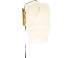 QAZQA franxa - Oosterse Wandlamp voor binnen - 1 lichts - D 260 mm - Crème - Woonkamer | Slaapkamer | Keuken