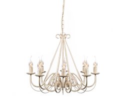 QAZQA Giuseppe 8 - Italiaanse kroonluchter - 8 Lichts - Ø60 cm - wit