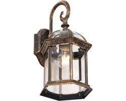 QAZQA glasgow - Klassieke Wandlamp voor buiten - 1 lichts - L 21.2 cm - Goud - Buitenverlichting
