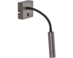 QAZQA gosna - Moderne Wandlamp voor binnen - 1 lichts - L 8 cm - Gunmetal - Woonkamer | Slaapkamer | Keuken